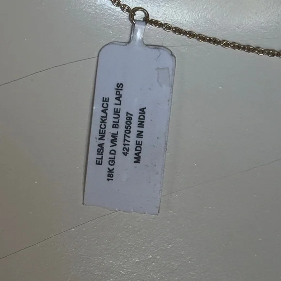 Kendra Scott 18k Gold Necklace with Blue Lapis Pendant - Picture 2 of 2